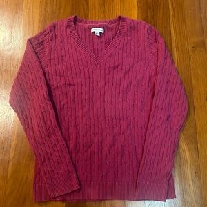 Croft & Barrow Burgundy Cable Knit Sweater